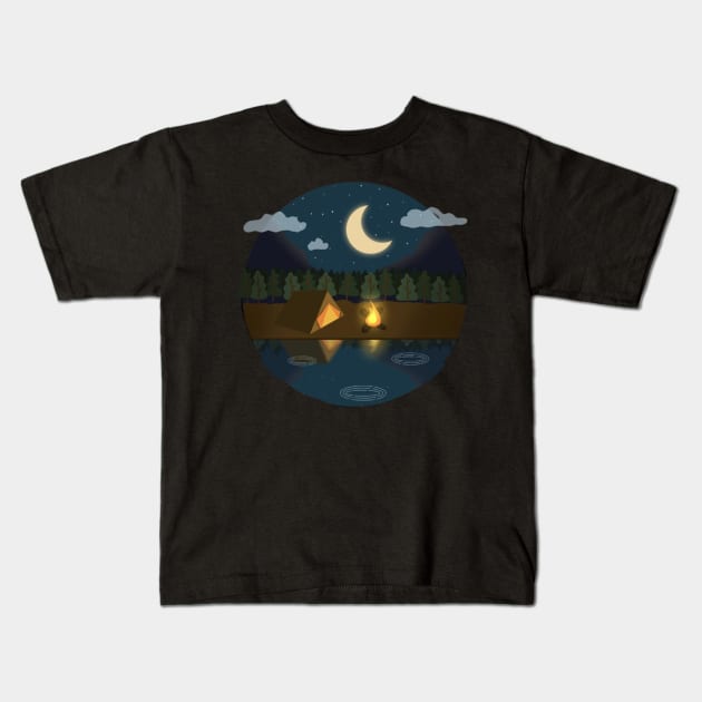 Camping Kids T-Shirt by CharactersFans